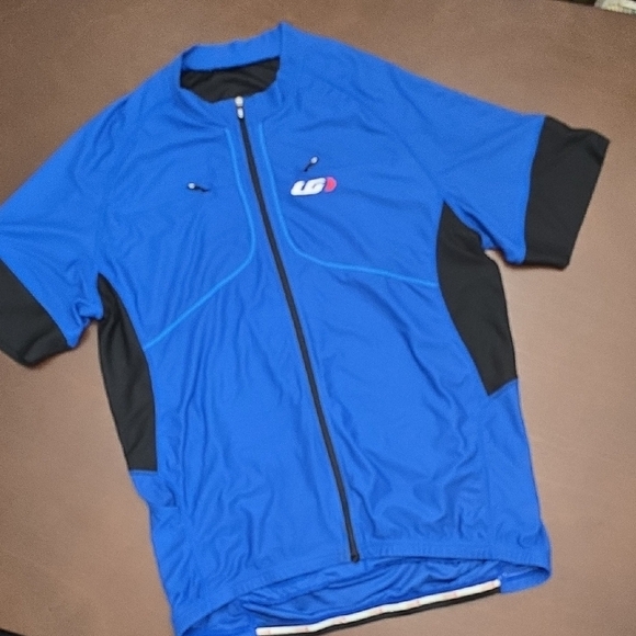 LG Garneau Men's XXL Blue Cycling Jacket Shirt - Picture 1 of 7